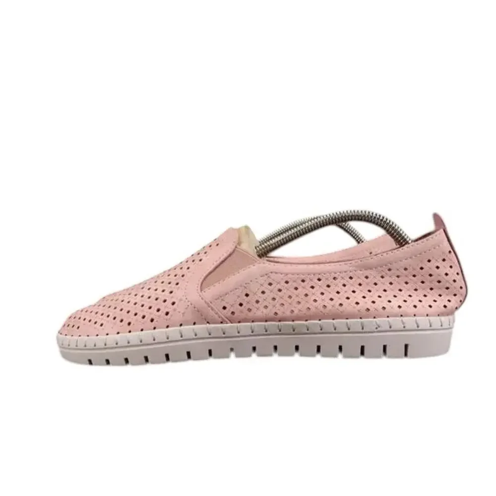 Easy Street Shoes Womens 9.5 Slip On Sneaker Fresh Lifestyle Comfort Casual Pink